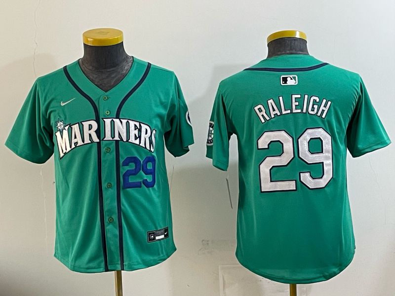 Youth Seattle Mariners #29 Raleigh Green Game 2026 Nike MLB Jersey style 04